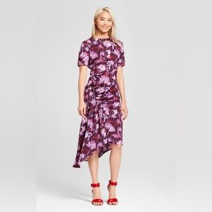 Who What Wear Women's Purple Dress Ruched Size XL